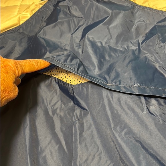 Vintage Nike Blue and White Full Zip Windbreaker Jacket with Orange Accents - Picture 7 of 12